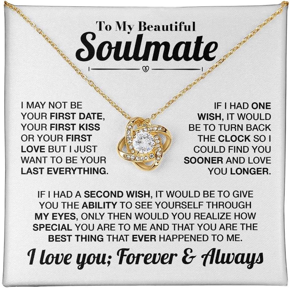 To My Beautiful Soulmate Necklace For Women, To My Wife Necklace, Wife Gifts From Husband, Cool Wife Birthday Gifts, Christmas Gifts For Wife, Wife Christmas Gift Ideas, Love Necklaces For Women