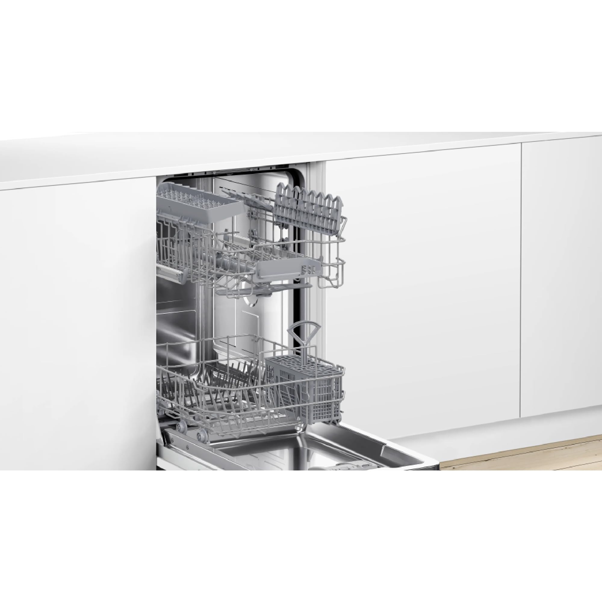 Bosch Série 2 Lave-vaisselle encastrable 45 cm 10 couverts Home Connect Bandeau metallic