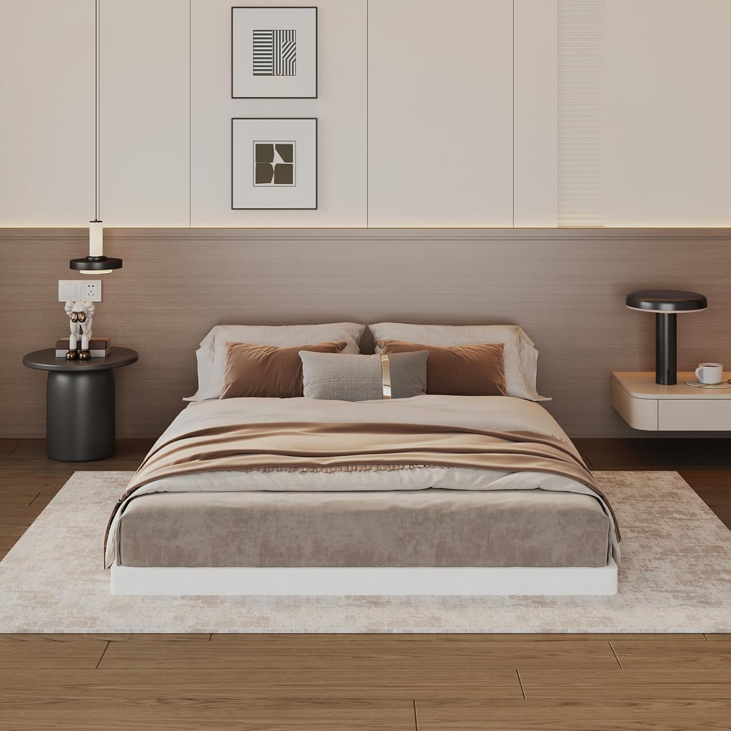 3 Inch Heavy Duty Low Profile Full Box Springs for Bed,Mattress Foundation,Metal Bed Base with Fabric Cover,Noise-Free, Easy Assembly