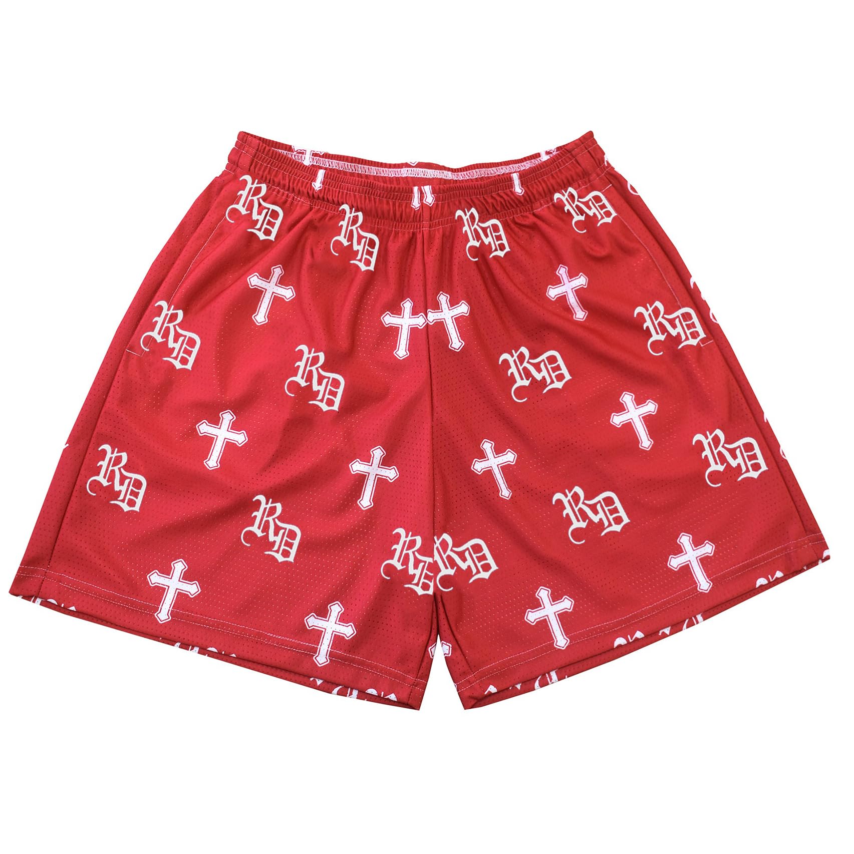 DIOTSR Mens Retro Casual Graphic Shorts Elastic Waistband Streetwear Athletic Basketball Running Active Shorts