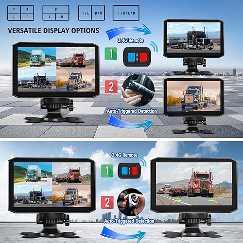 Miniatura 3 de VSYSTO H7 4CH Camión Dash Cámara 360 DVR Dash Cam Sistema de cámara de seguridad Cámaras de respaldo de vehículo 1080P Vista lateral frontal trasera