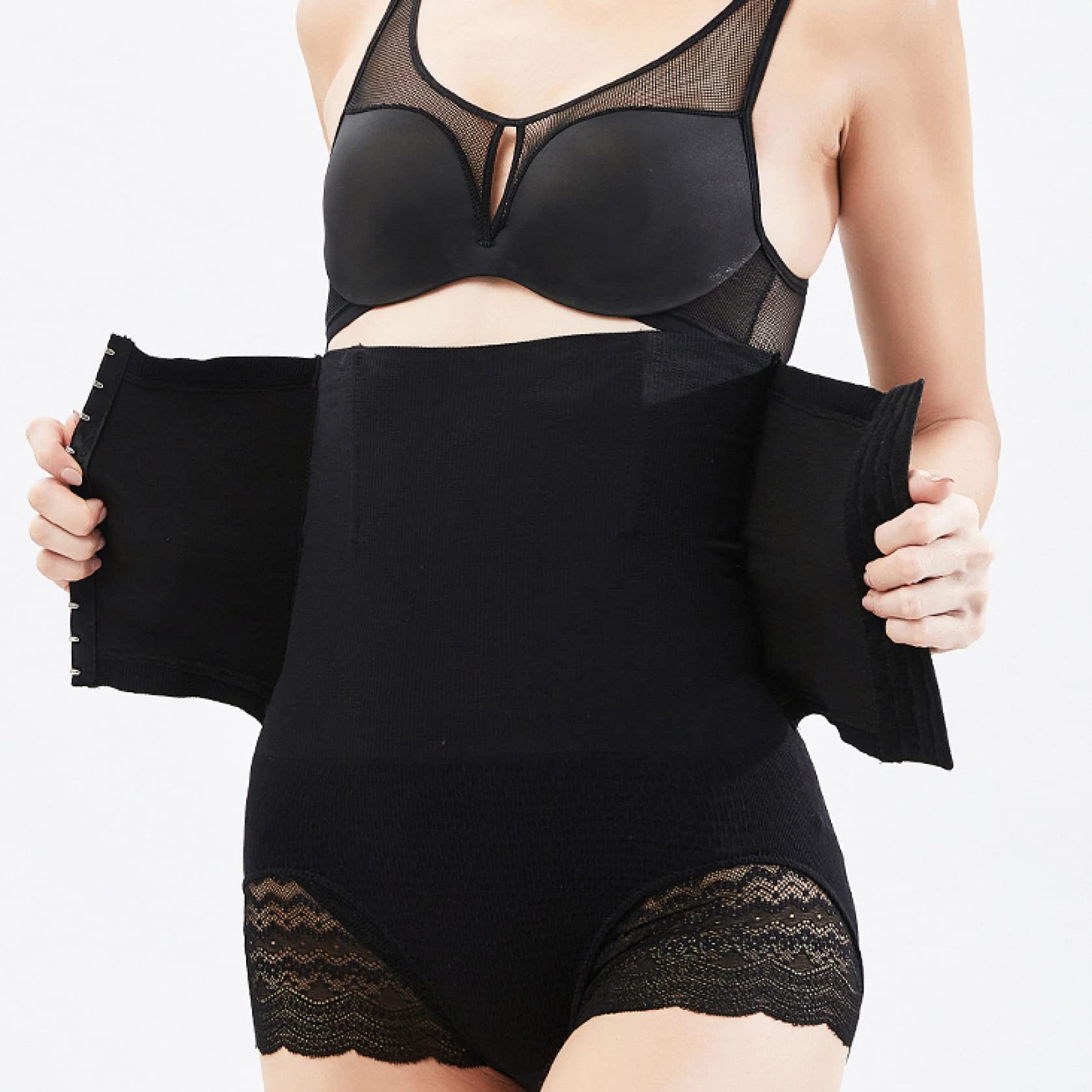 Ropa Interior Moldeadora de Encaje para Mujer, Vestido Entrenador de Cintura Alta, Bragas adelgazantes, Bragas con Control de Barriga, Moldeador de Cuerpo Delgado