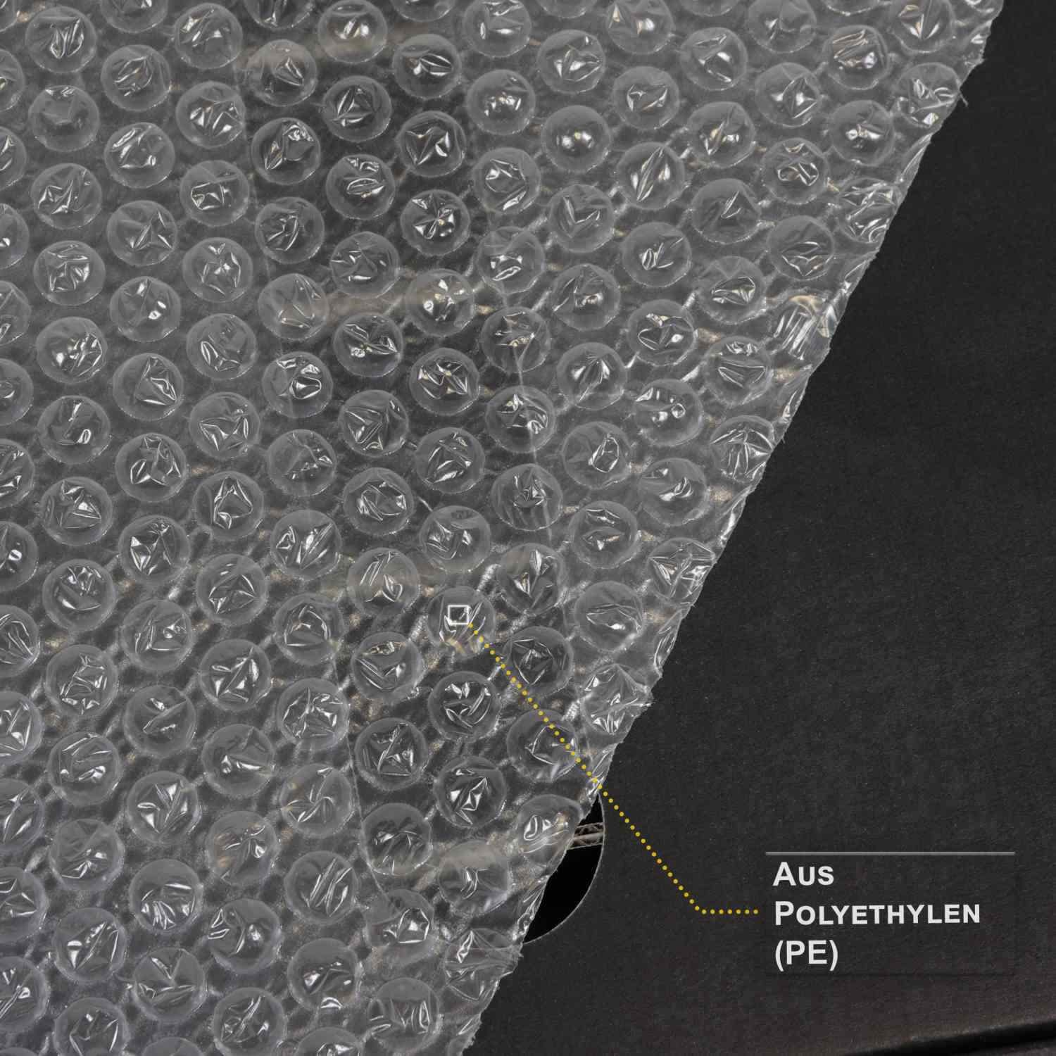 smiley pack 1 x Luftpolsterfolie Breite 0,5 x 100 m Bubble Wrap Polsterfolie Fläche 50 qm Dicke 60 my Bläschenfolie Noppenfolie Einpackfolie Blisterfolie Luftpolster Verpackungsmaterial (1)