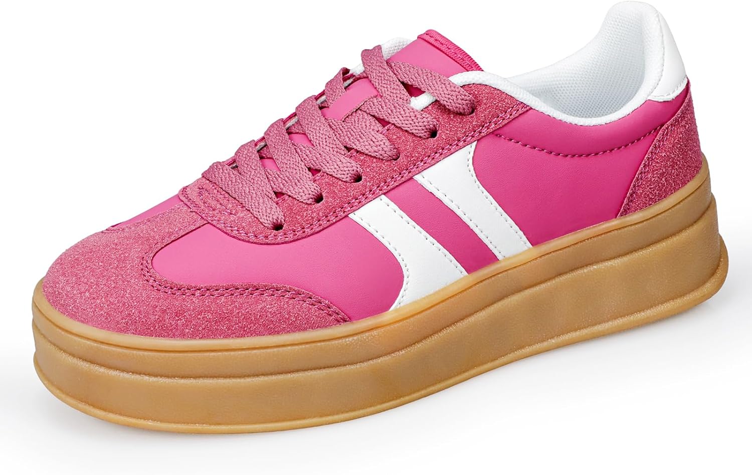 Women’s Thick Sole Retro Fashion Sneakers Classic Walking Shoes Thick Rubber Lace-Up Footwear Anti Slip Trainers Women’s Thick Sole Retro Fashion Sneakers Classic Walking Shoes Thick Rubber Lace-Up Footwear Anti Slip Trainers