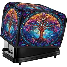 Tree Of Life Beauty Toaster Cover 2 Slice Wide Slot Washable Kitchen Appliance Covers Fingerprint Bread Machine Dust Cover Small Toaster Oven Accessories Covers Bread Maker Bag Women Gift