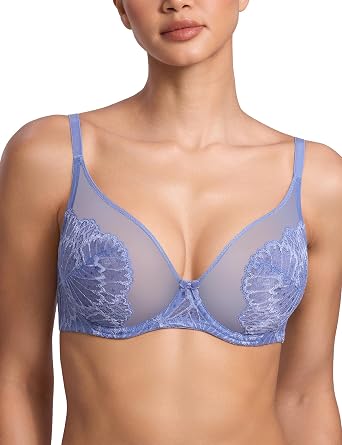 Deyllo Womens Minimizer Full-Coverage Plus Size Lifting Wired Bras