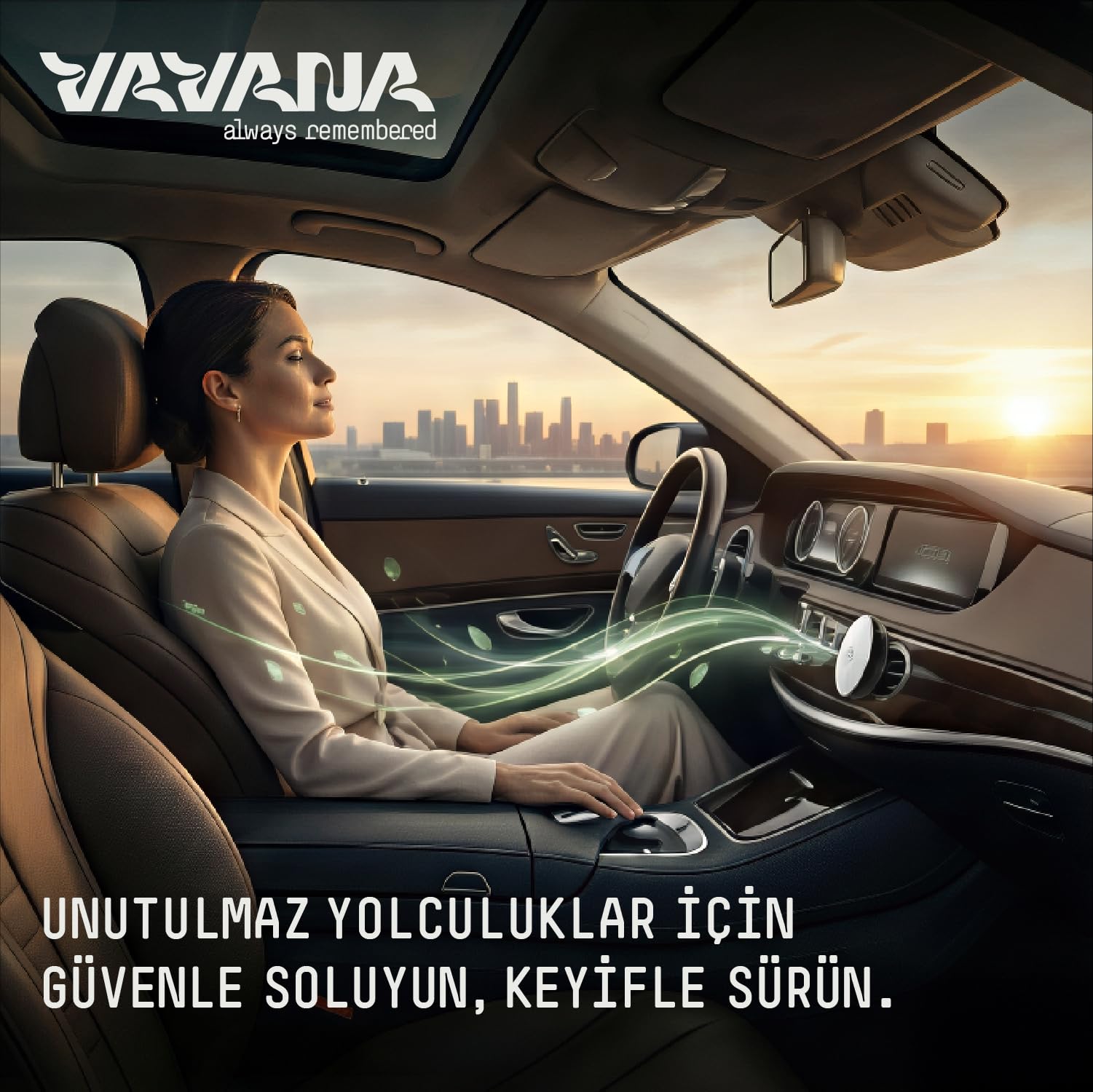 VAVANA Spin Araba Klima Kokusu - Profesyonel Otomobil Kokusu | BPA & Sıvı İçermez | 90 Gün Etkili | Araç Parfümü (ENERGETIC)