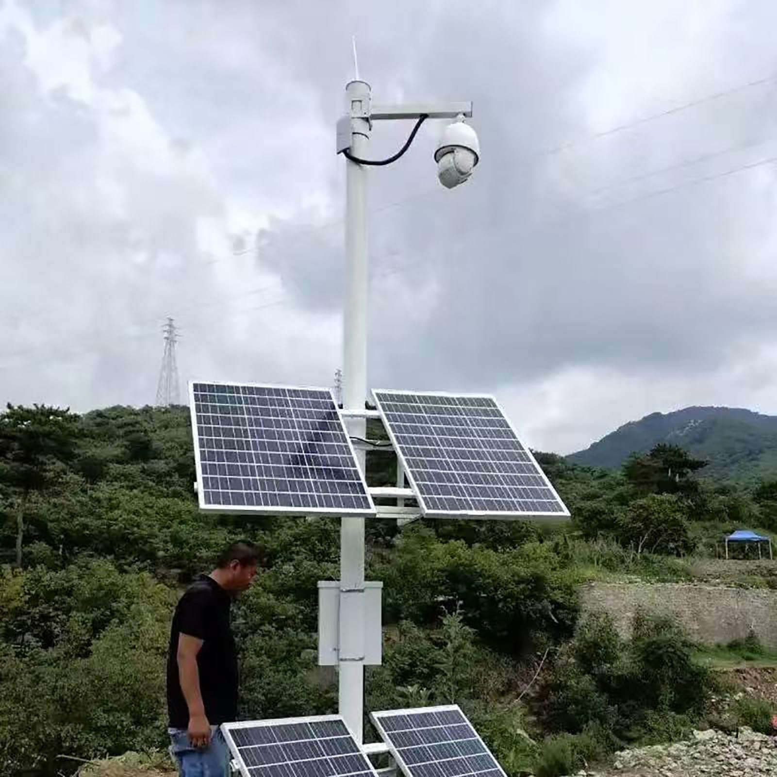 Mast Überwachungskamera Aussen, Kamera Halter, Kamera Halterung, Mast Security Camera Outdoor(200cm/79in)