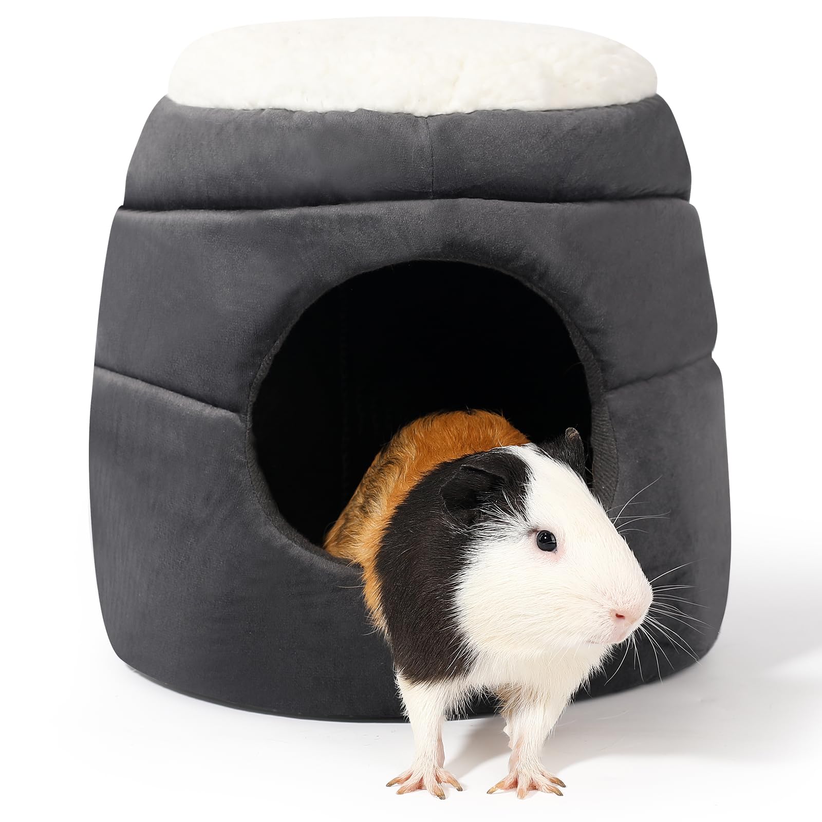 Guinea Pig Hideout - Guinea Pig Bed, Halloween Style Small Pet Hides, Ideal Bed for Small Pets, Bat Shape, Dark Gray — view 11