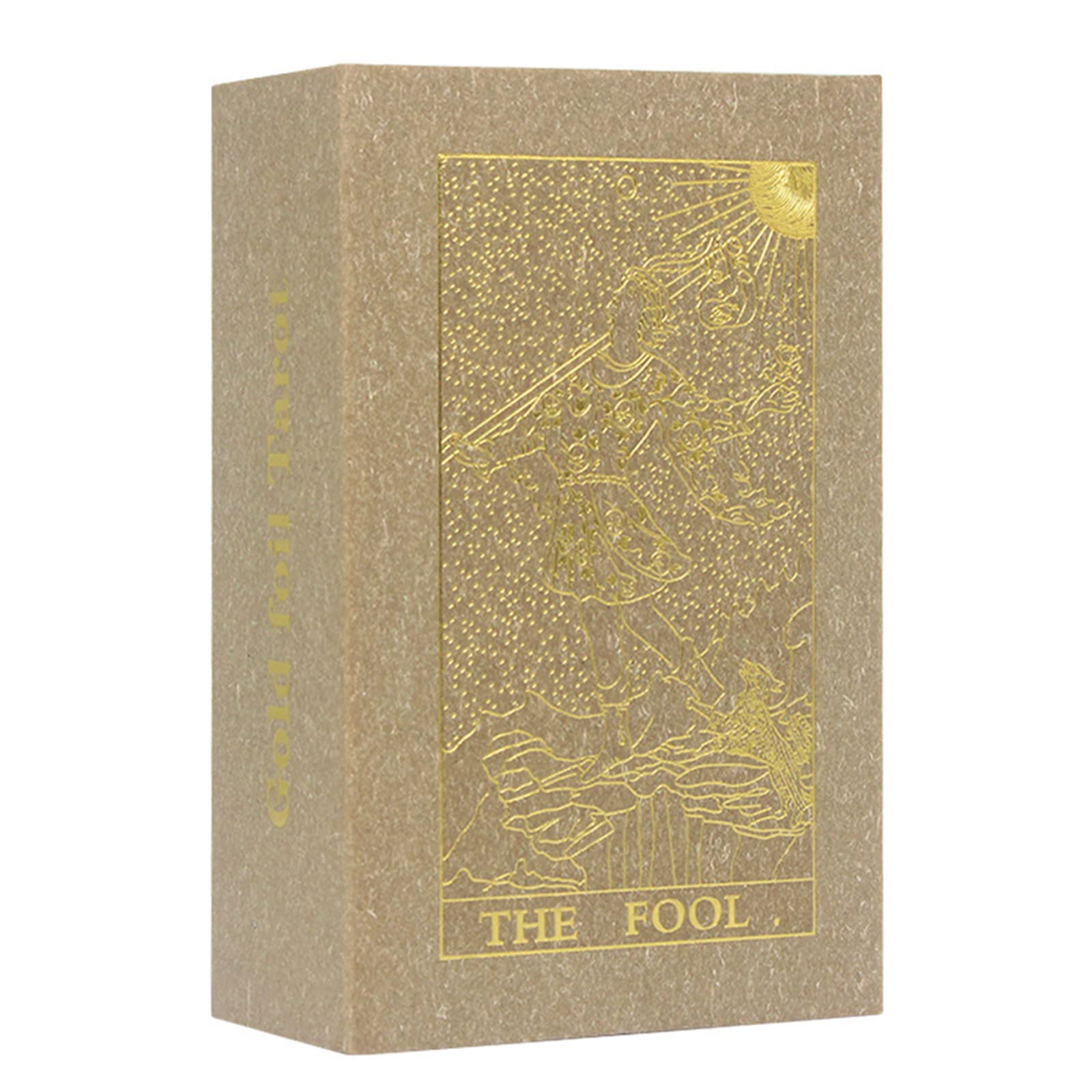 Tarotkarten, Einsteigerset, Tarotkartendeck, Goldfolien-Tarotkarten mit Reiseführer, wasserdichtes PVC-Tarotkartendeck mit exquisiter Box, Wahrsagespiel, Wahrsagewerkzeuge