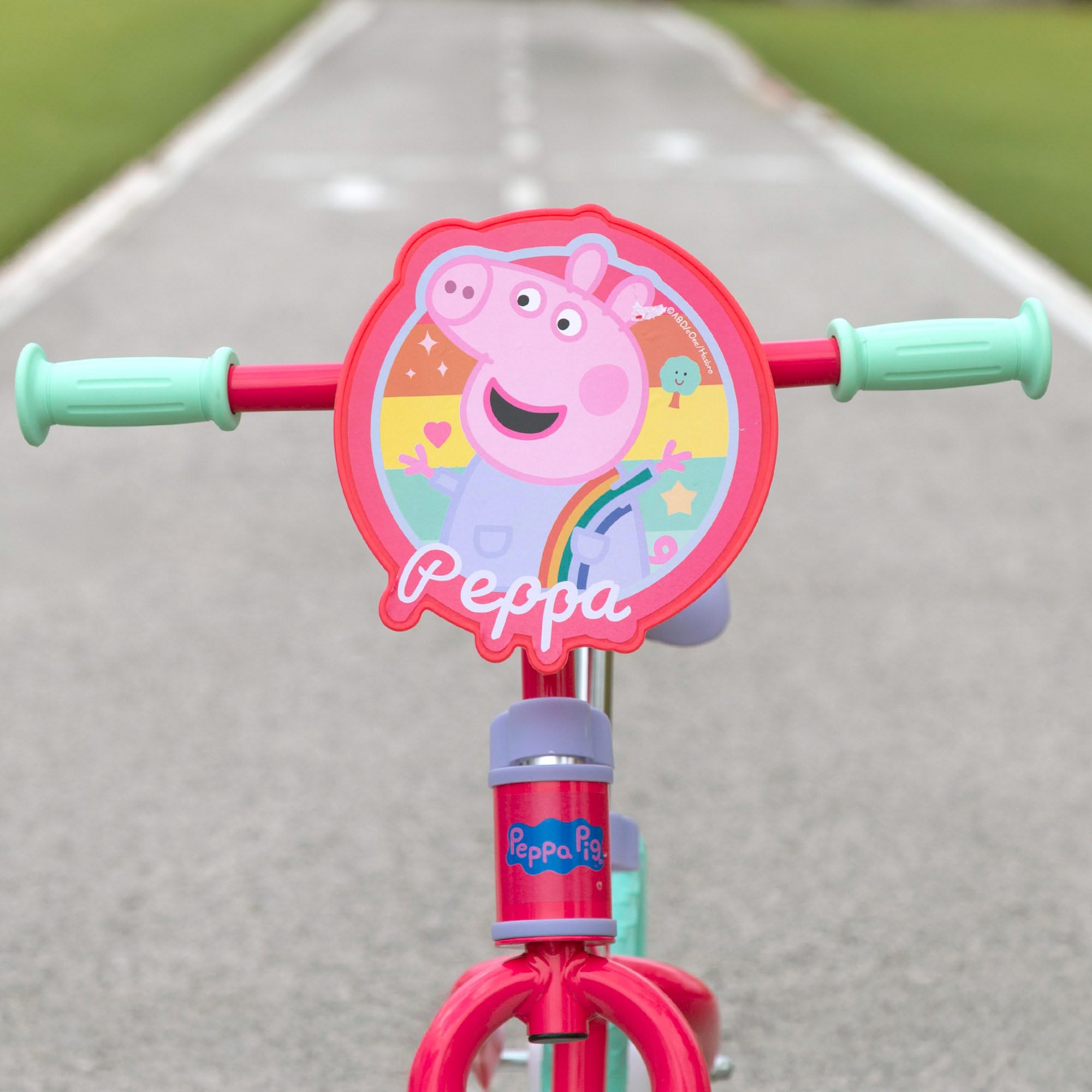 Peppa Pig Bicicleta sin Pedales, 70x41x50 cm, Máx. 20 kg, Bici de Equilibrio, 2 Ruedas Goma antipinchazos, Manillar y sillín Regulables, Altura Ajustable, Licencia Oficial, +2 años (77756)