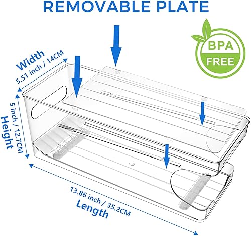 Miniatura 7 de Paquete de 2 organizadores de latas de soda rodantes para refrigerador, dispensador de latas de cerveza, seltzer, organizador de latas de soda para