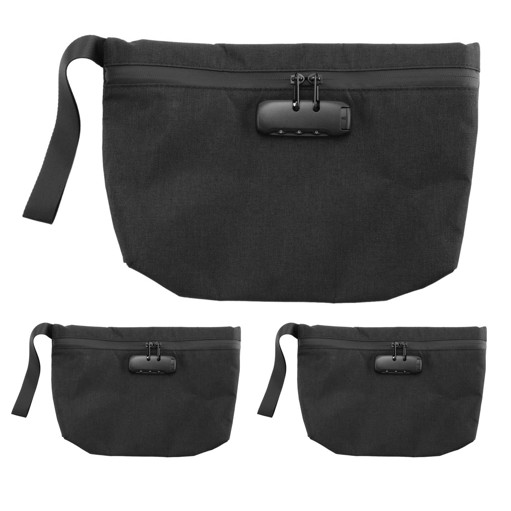 Jnchdghwa 3X Money Bag with Lock,11X7.5in Money Pouch for Travel Storage, Smell Proof Bag with Zipper for Cash