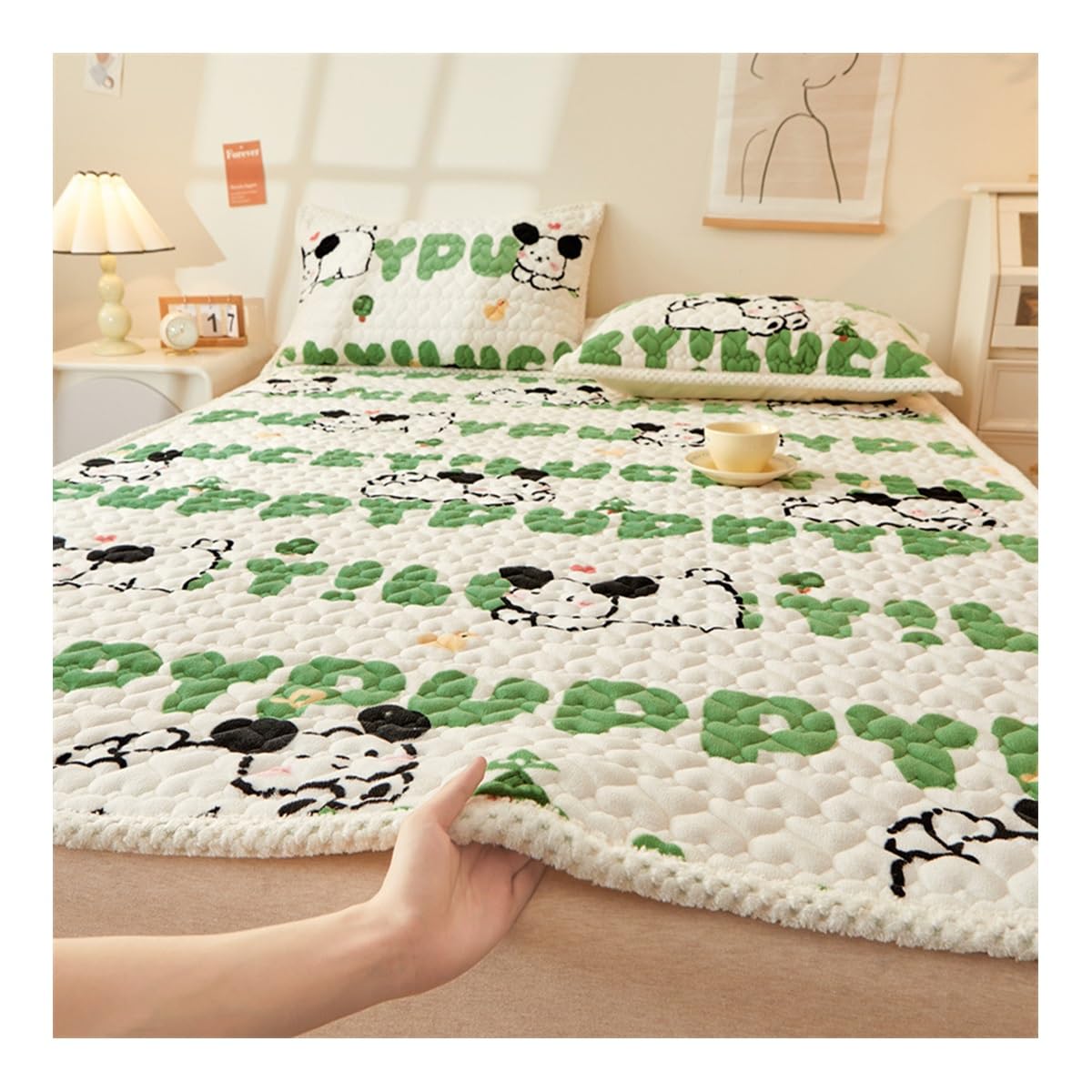 OBONG Twin Full Highly Breathable Milk Velvet Mattress Topper 4 Anchor Elastic Bands Queen King Size Futon Mattress