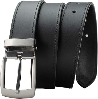 Elk Knob Belt - Top Grain Leather Dress Belt with Certified Nickel Free Buckle