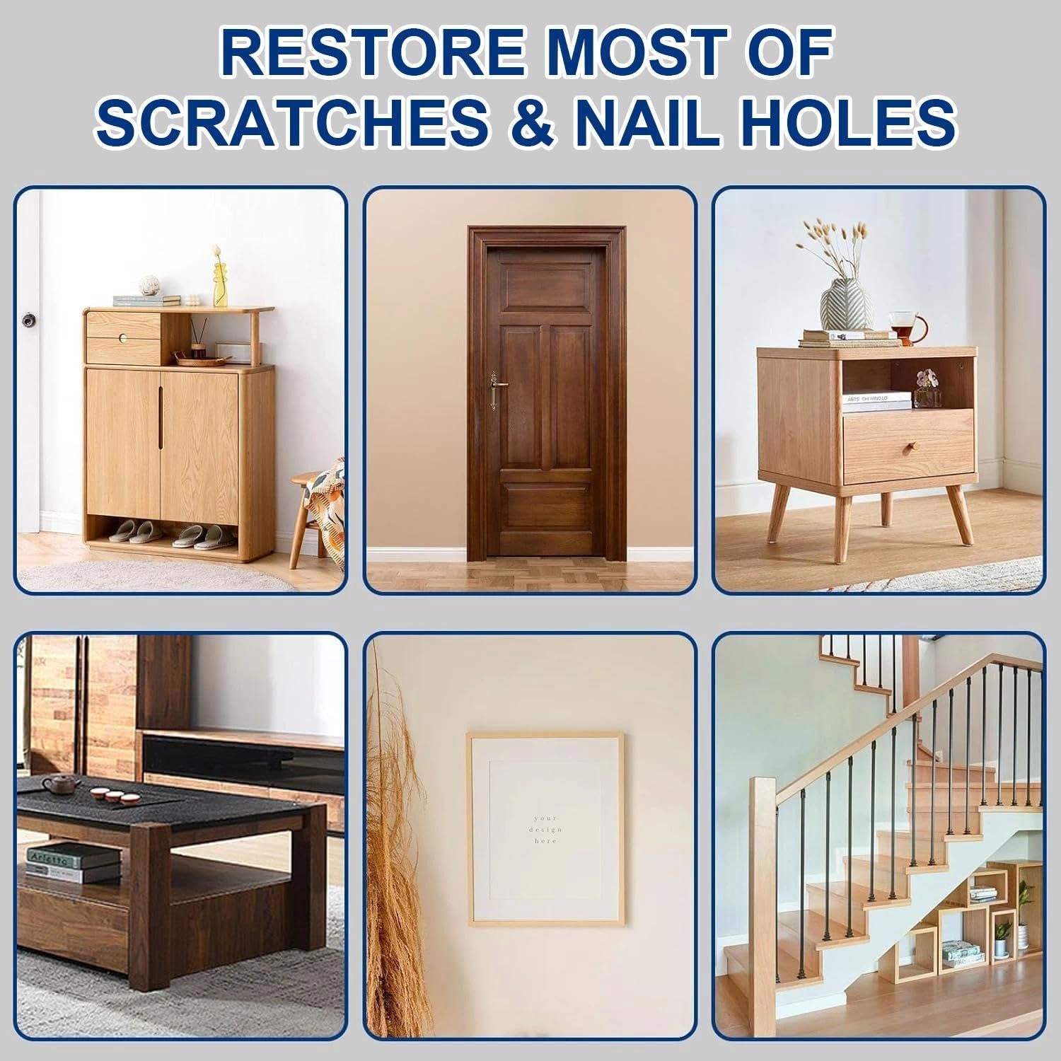 Wood Filler Sticks 3 Colors White Wax Fill Stick Wood Repair Kit for Scratches Crack Scuffs Gouges on — view 7