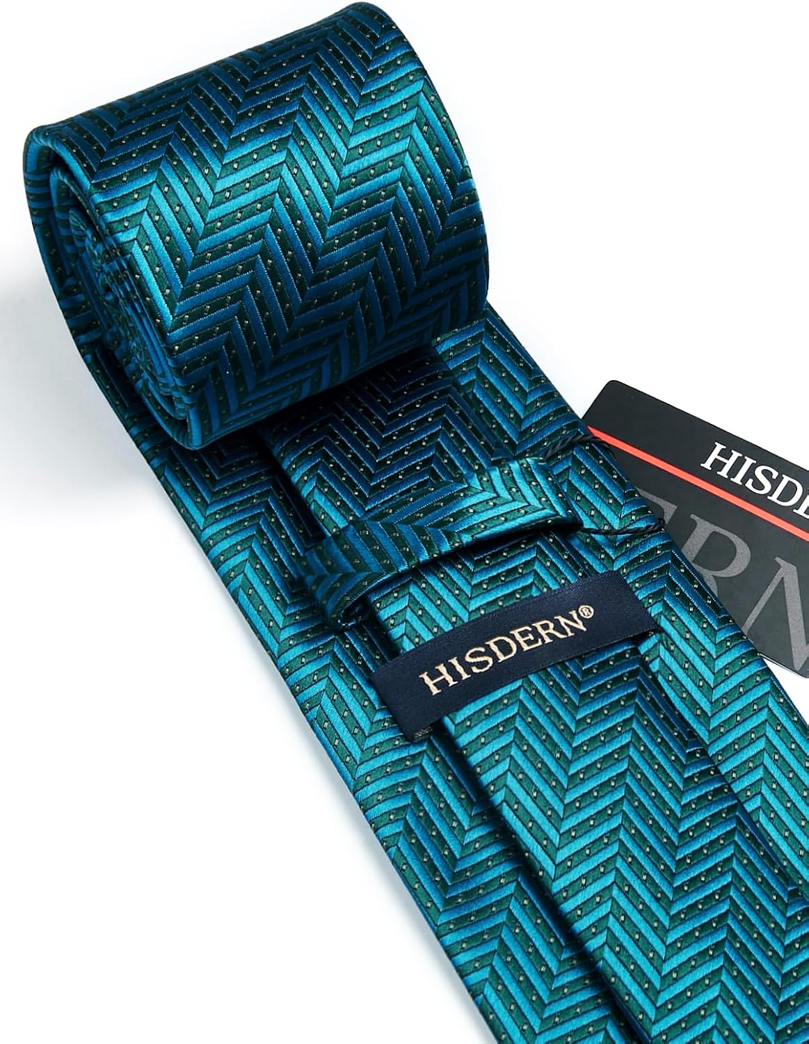 HISDERN Ties for Men Silk Extra Long Tie and Pocket Square Classic Plaid Checkered 63 inches Men's Neckties Business