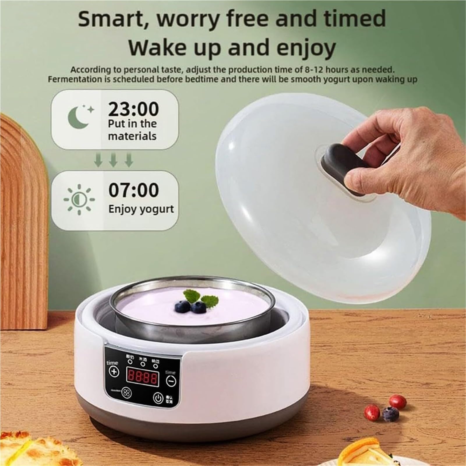 Yogurtera con Control De Temperatura para Yogur Probiótico