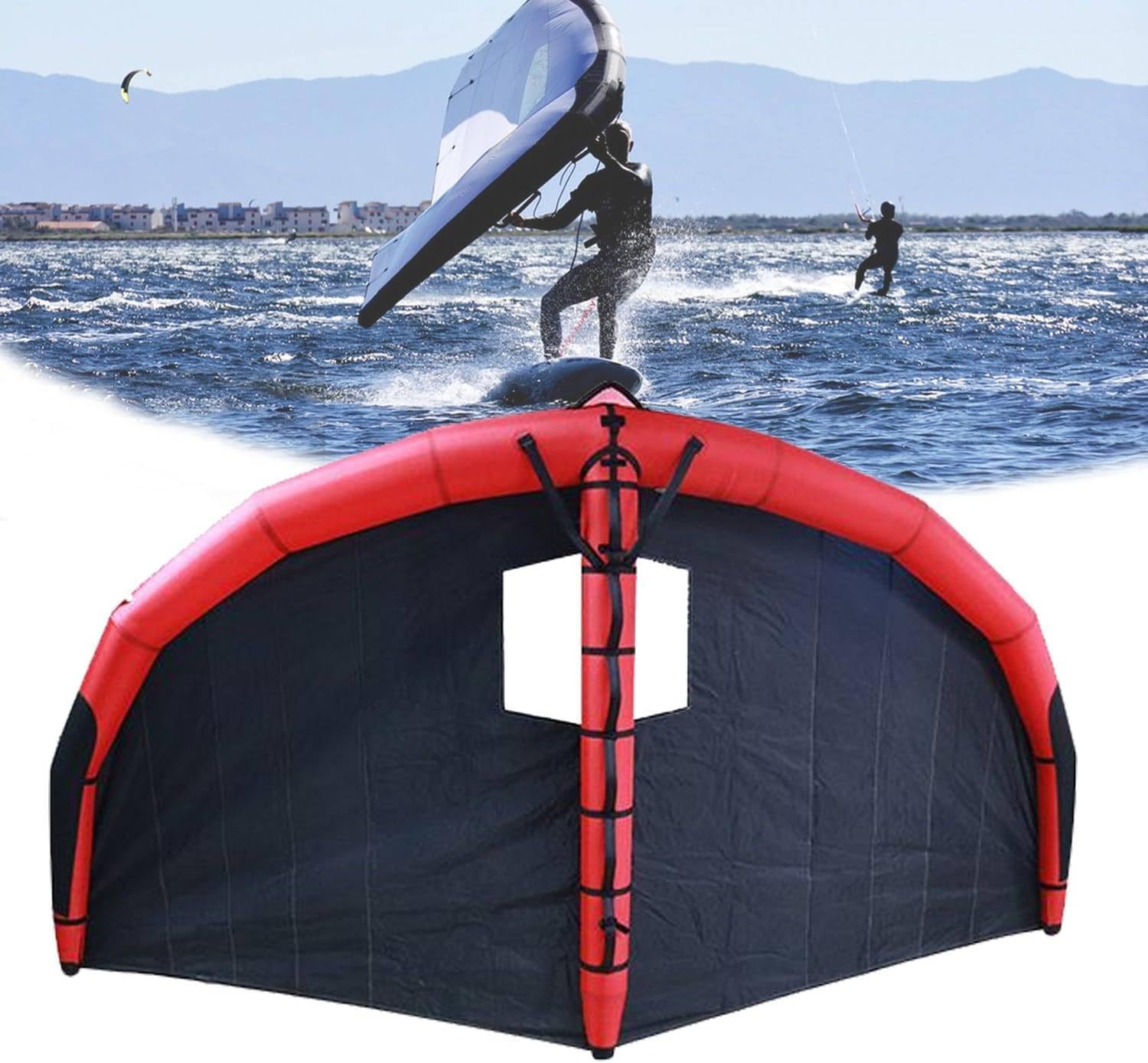 Lightweight Inflatable Wing Foil Board Handheld Wind Wing Sail & Hydrofoil Board with Window, Portable for Kitesurf, Wing Surfing & Water Sports