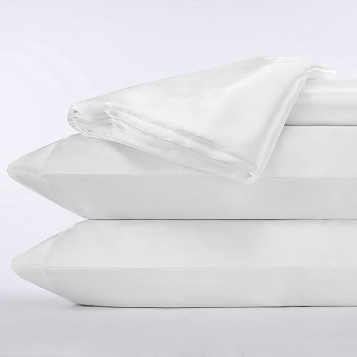 Miniatura 6 de Serta SatinLuxury - Juego de sábanas de satén sedoso de 4 piezas suave y ligero con bolsillos profundos y fundas de almohada, tamaño matrimonial,