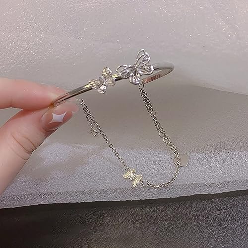 Miniatura 7 de Pulsera de mariposa abierta para mujer color plateado acero inoxidable plateado talla única