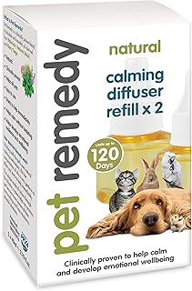 Pet Remedy Natural Calming Diffuser Refills. 2 x 40 ml Refill Bottles (4 Month Supply)