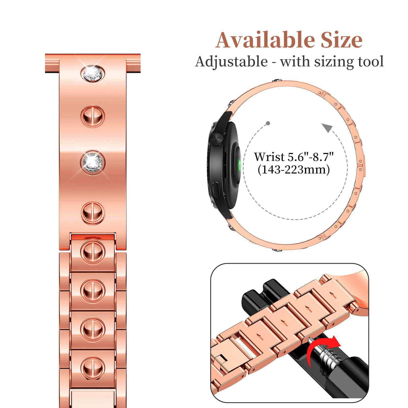 Minyee Metall-Armband Für Fitbit Sense 2/Versa 4 – Elegantes Waben-Design, Verstellbar Ohne Werkzeug