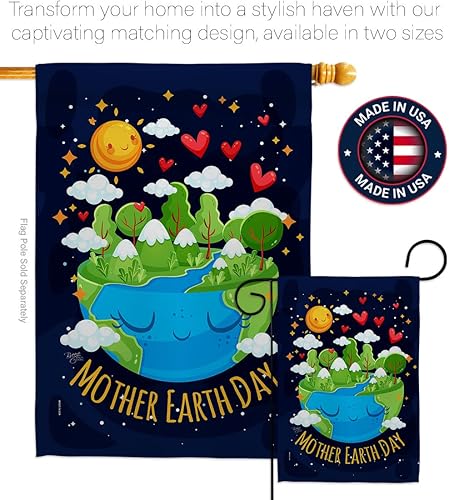 Miniatura 4 de Breeze Decor - Juego de bandera para jardín con soporte de expresión de paz y apoyo a la paz y protección del medio ambiente para decoración de la