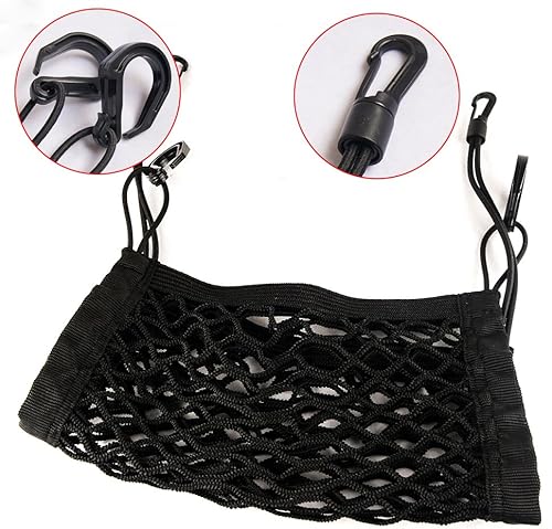 Miniatura 3 de MicTuning Bolsa de almacenamiento de malla para asiento de auto con cuatro ganchos para colgar y soporte para equipaje evita que niños o mascotas te