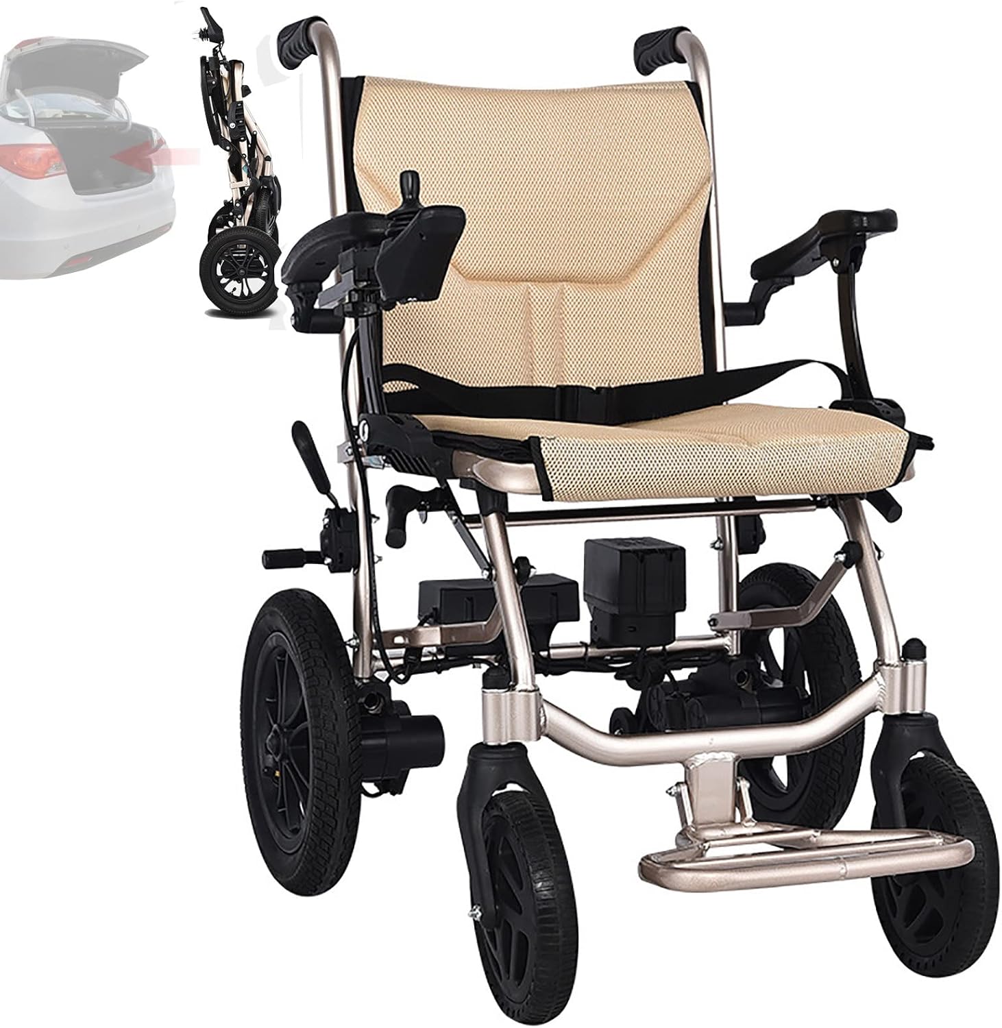 Adult Electric Wheelchair, Lightweight Foldable Disabled Wheelchair (14
