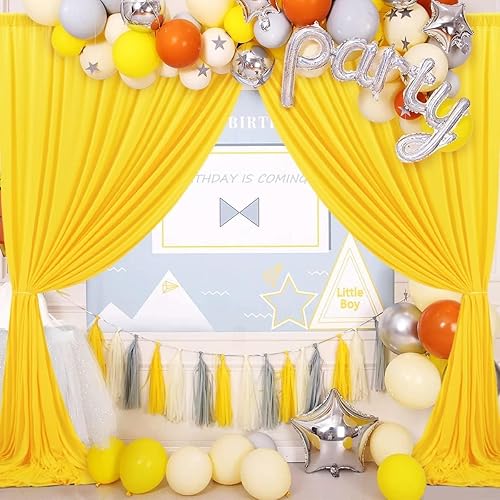 Miniatura 5 de AK TRADING CO. Cortinas de telón de fondo de poliéster IFR de 10 pies x 8 pies con bolsillos para varillas - Telón de fondo para bodas, ceremonias,