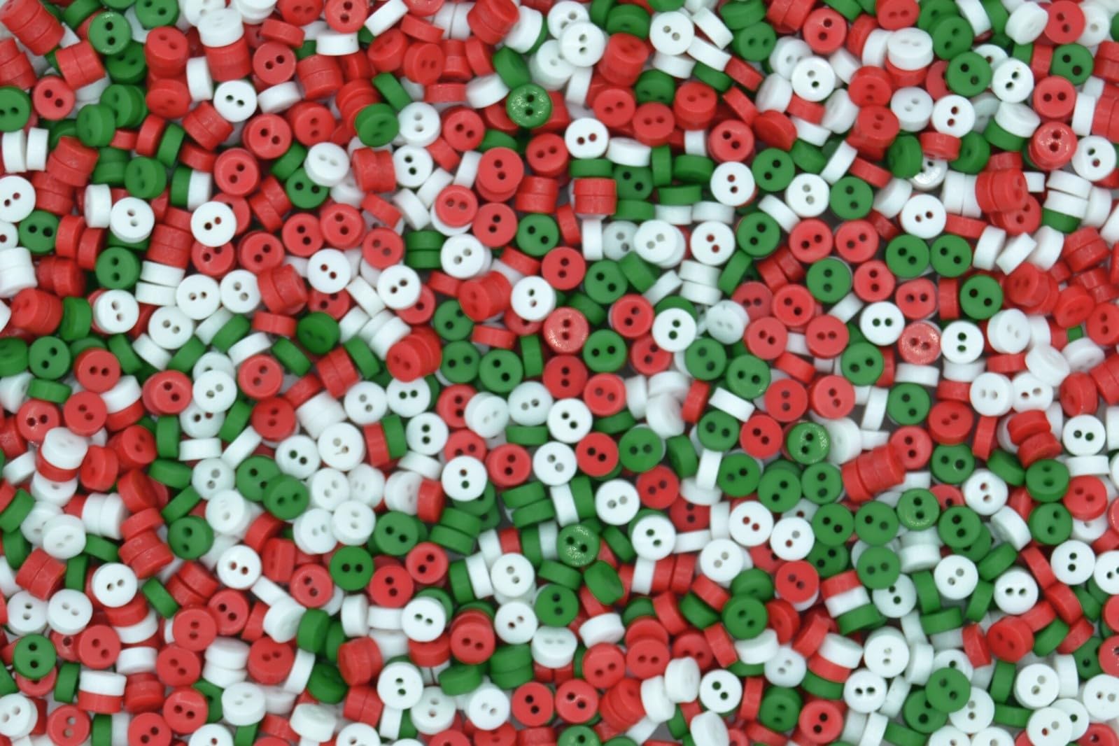 celloexpress 5mm Christmas Mixed Circles Mini Doll Buttons for Dolls & Soft Toys Clothes - 5mm Assorted Round Colours & Designs (Pack of 1000, Christmas Mix Circles) โ image 1