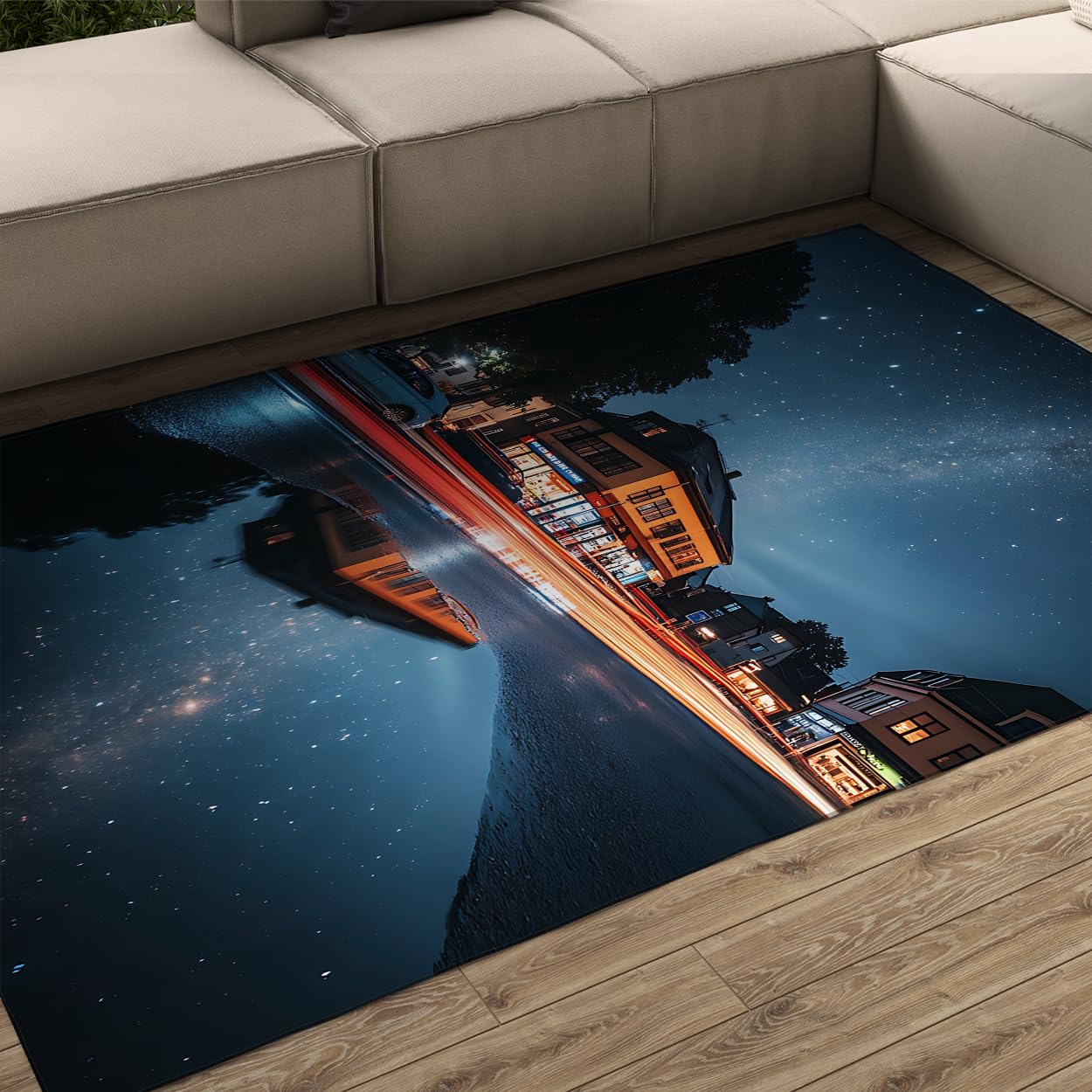 Tapis Voie lactée lavable et moquette fine fantasy pour chambre ado