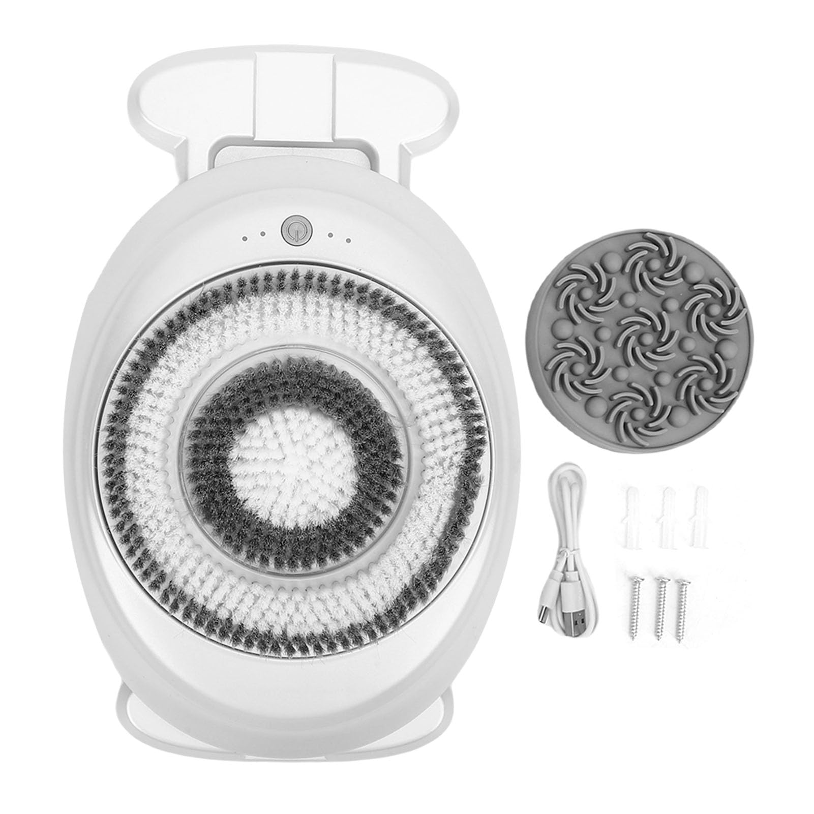 KUIDAMOS Cepillo Corporal Eléctrico, Depurador Automático Montado en la Pared para Ducha, Limpieza Profunda y Masaje en el Baño en Casa, 2500mAh