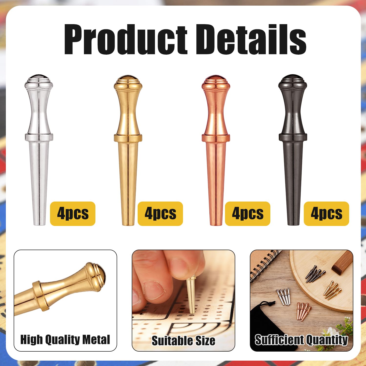 16pcs Cribbage Pegs - Image 3