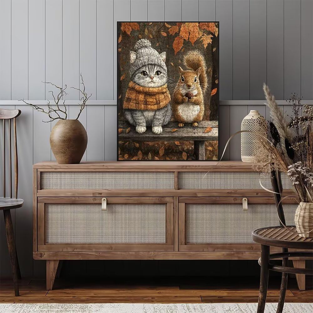 Puzzle 3000 Pezzi, Gatto Scoiattolo 3D Puzzle per Adulti Impegnativo, Educa Puzzles Artistico, Divertente E Stimolante Puzzles Decorativo per La Famiglia, Regalo e Decorazione Pareti DX0YL6-649