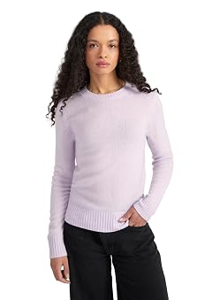 Style Republic Womens 100 Pure Cashmere Long Sleeve Crew Neck Sweater - Soft Warm and Stylish Winter Knit