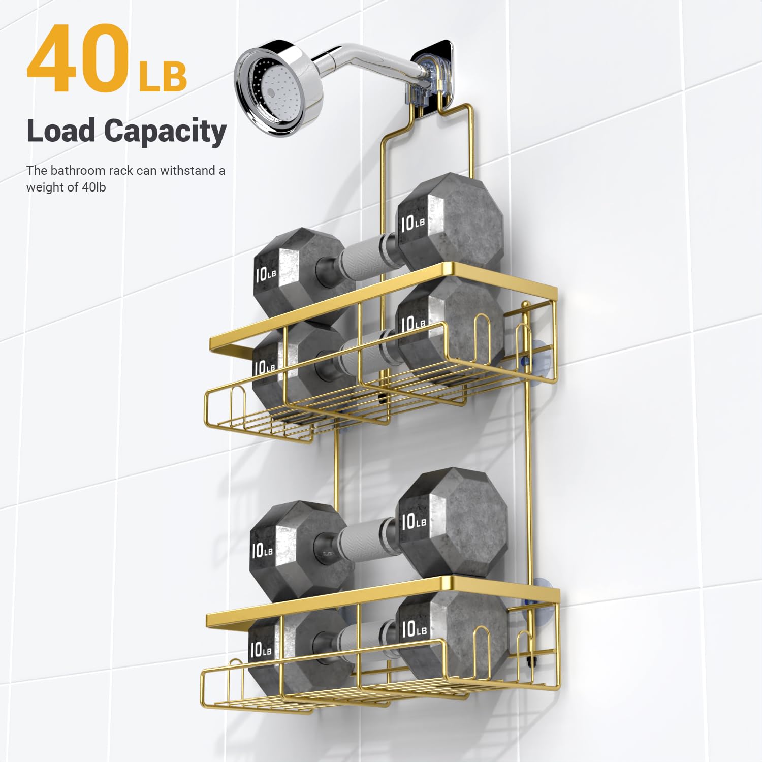 Amazon｜AKTECKE シャワーキャディハンギングバスルームオーガナイザー