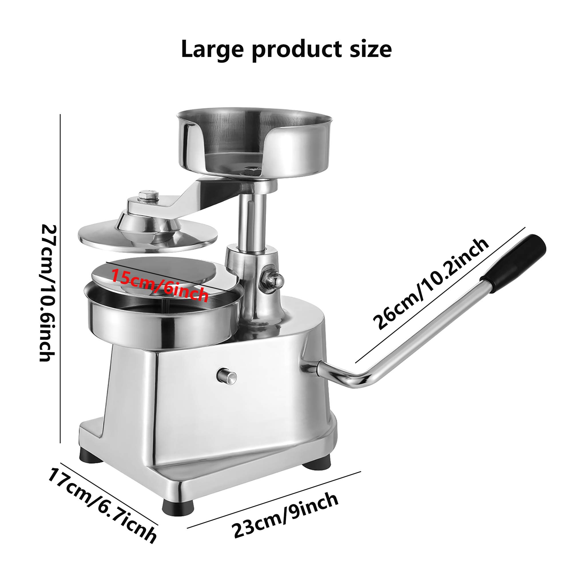 Amazon｜業務用ハンバーグマシン、ステンレス製大型手動ハンバーグ成形