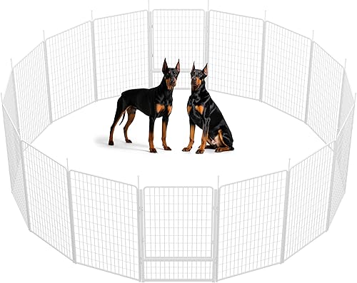 Miniatura 38 de SunsGrove - Cerca para perros, 24 pulgadas de 8 paneles para interiores, corralito para perros pequeños y cachorros, fácil de instalar, cerca