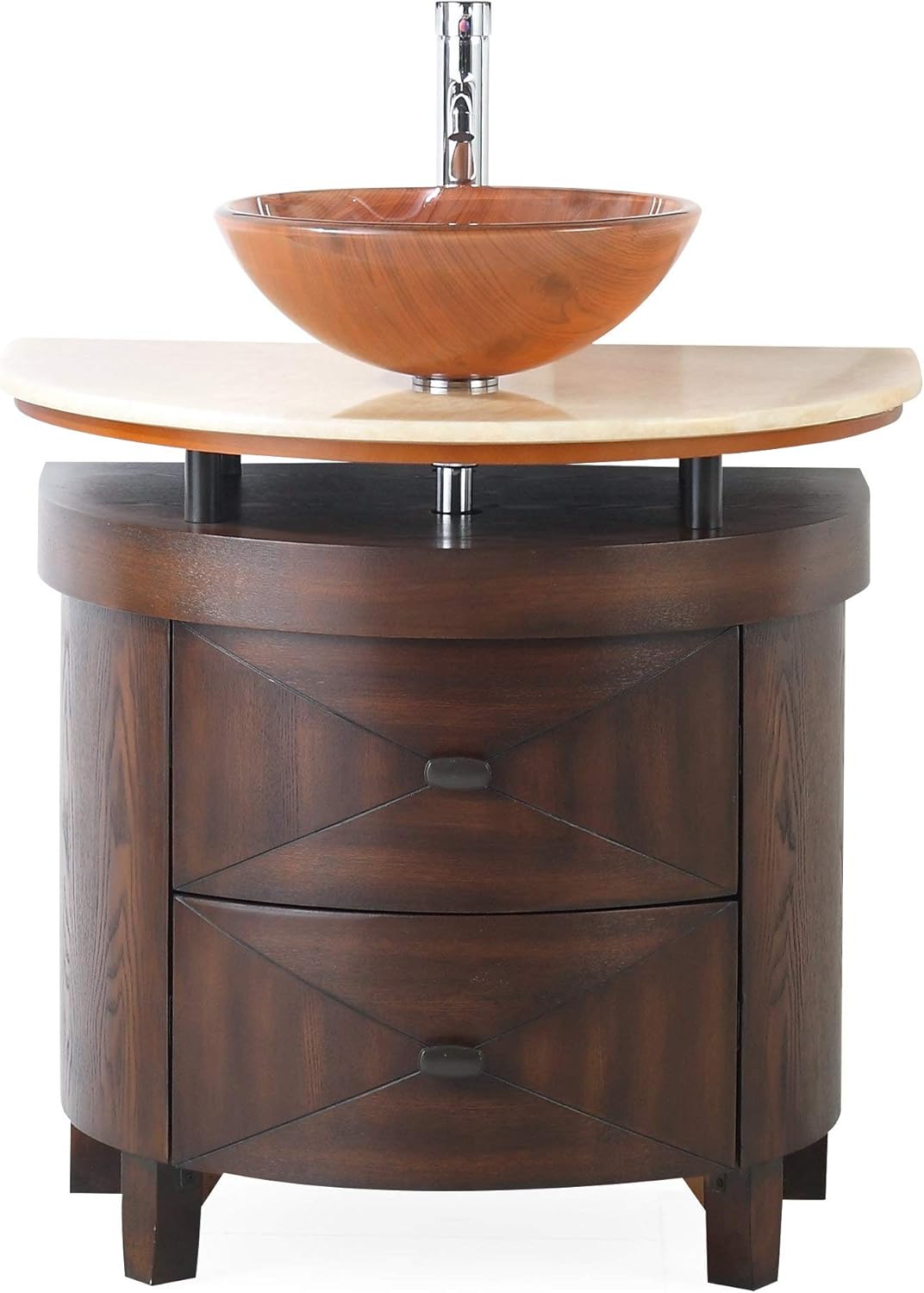 Benton Collection 32" Onyx Counter top Verdana Vessel Sink Bathroom Vanity - Model # BWV-026