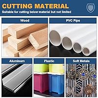 Vista 5 de Hojas de sierra para taladro Dremel 6 piezas de disco de sierra HSS con 2 piezas de vástago redondo de 1/8", 1 pieza de vástago redondo de 1/4