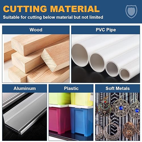 Miniatura 5 de Hojas de sierra para taladro Dremel 6 piezas de disco de sierra HSS con 2 piezas de vástago redondo de 1/8", 1 pieza de vástago redondo de 1/4