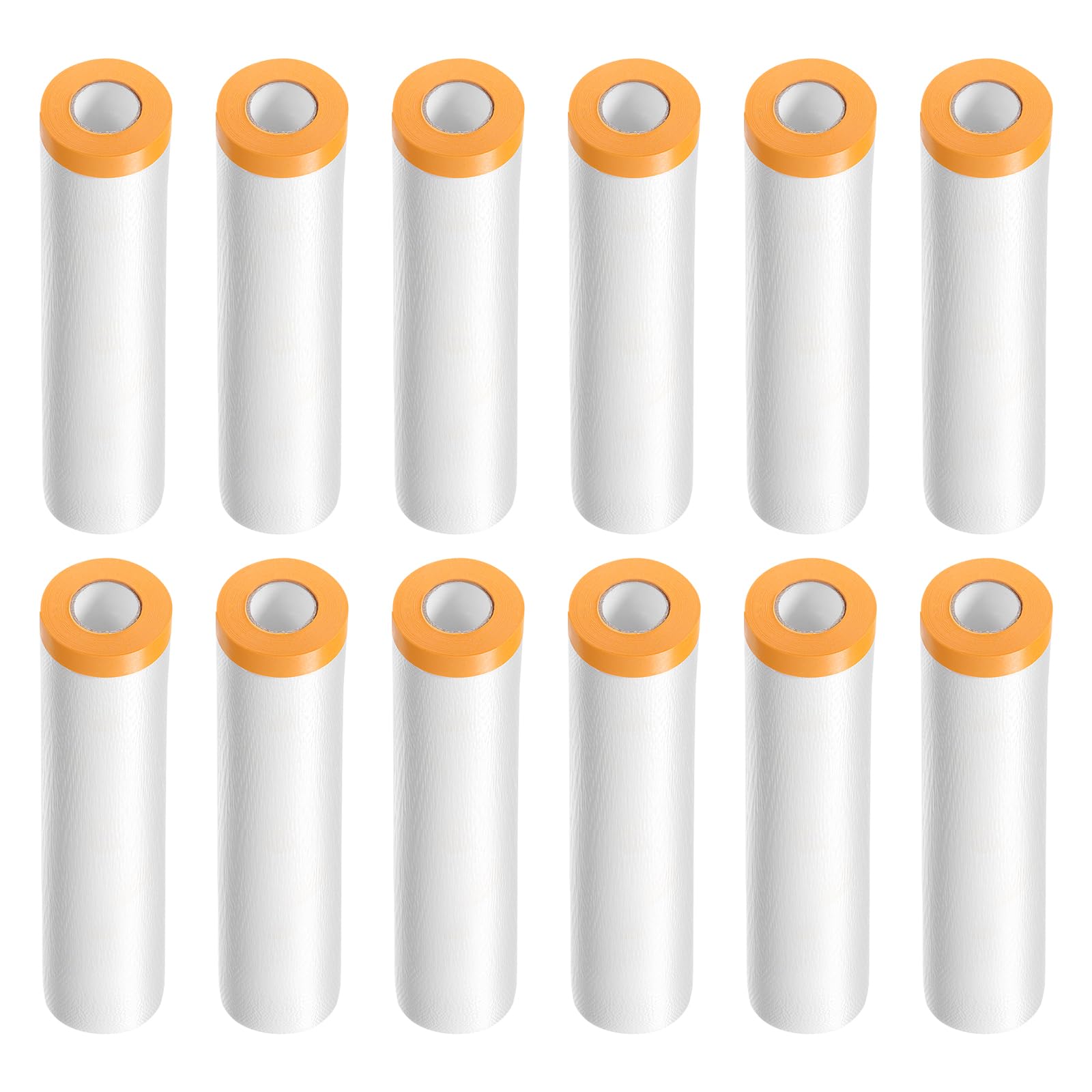 QUARKZMAN 12 Rollos de Película de Enmascarar Pre-Cinta 78.7" x65.6Ft Cinta y Cubierta de Plástico para Pintores con Cinta Lámina de Plástico para Cubrir Pintura de Automóviles