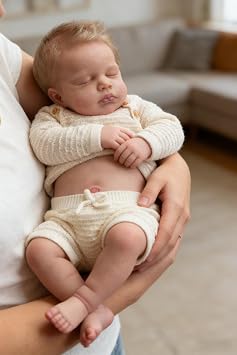 Zero Pam Reborn Baby Dolls Vinyl Full Body Boy Realistic Toddler Eyes Closed with Blonde Hair, 20 Inch Sleeping Newborn Baby Boys Doll Soft Full Vinyl Body Poseable Reborn Doll Gift for Girls 3+
