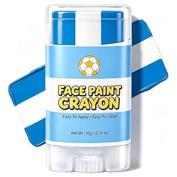 Argentina Face Paint Stick for World Cup, Argentina Soccer Flag Blue Body Face Paint Stick 2026 for Sports Fans Football Game Cheer Party Decorations, Softball, Baseball, Football, Rugby