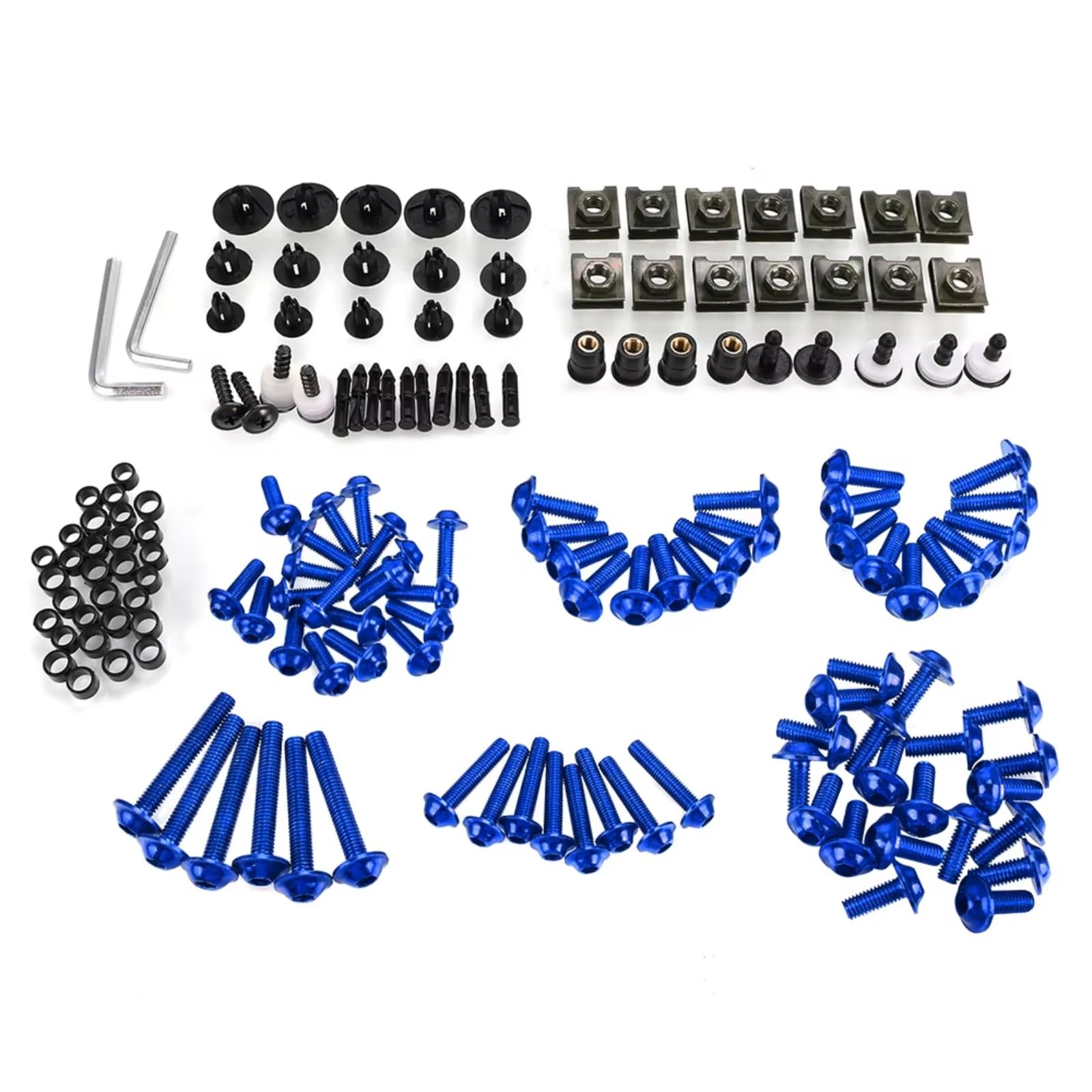 Kit Completo Bulloni Compatibile Con Per R1150 R1150GS R1150RS R1150RT UN Set M6 Per M5 Kit Bulloni Carena Carrozzeria Elementi Fissaggio Viti Dado(Yellow)