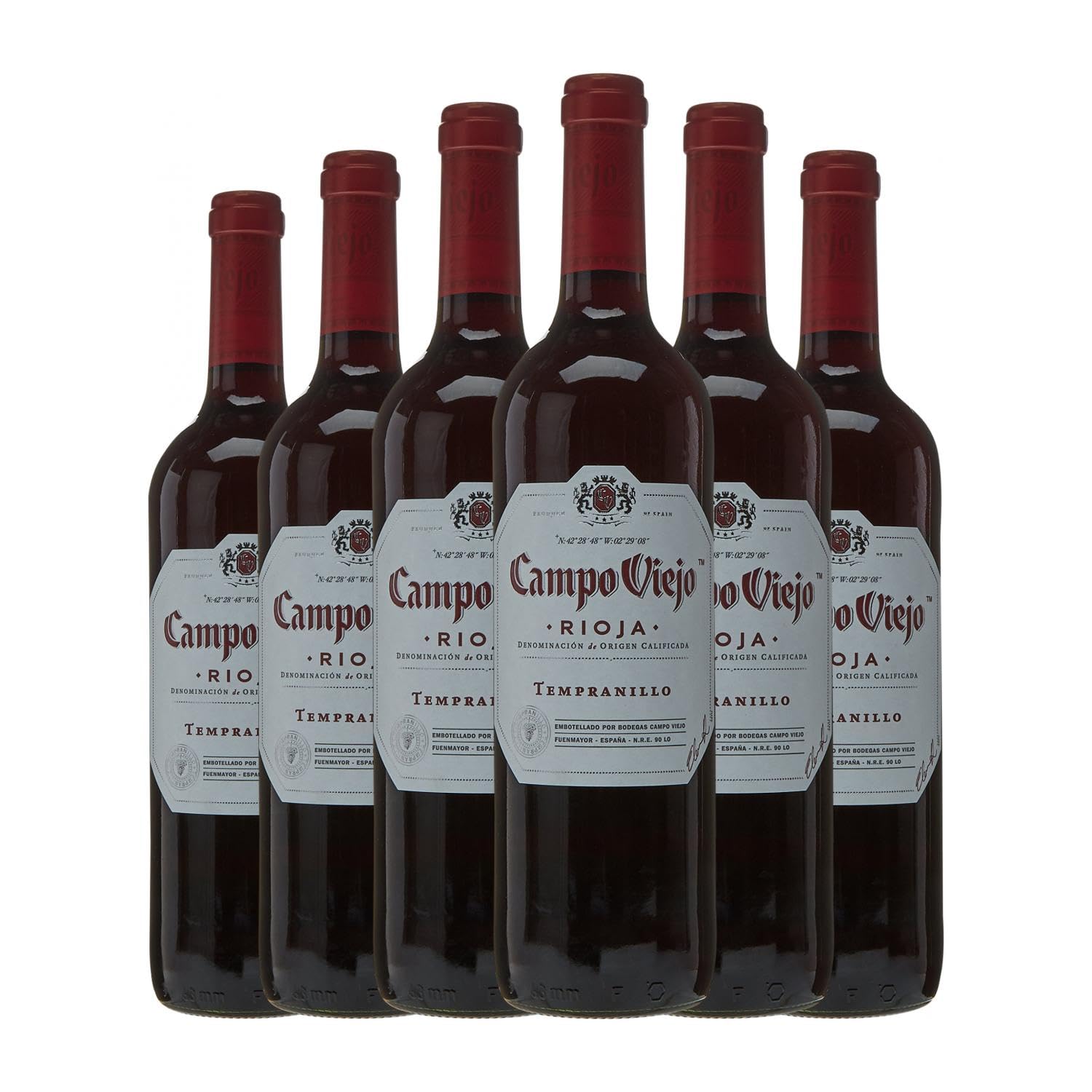 Campo Viejo Tempranillo Rioja Crianza 75 cl Vino tinto (Caja de 6 Botellas de 75 cl)