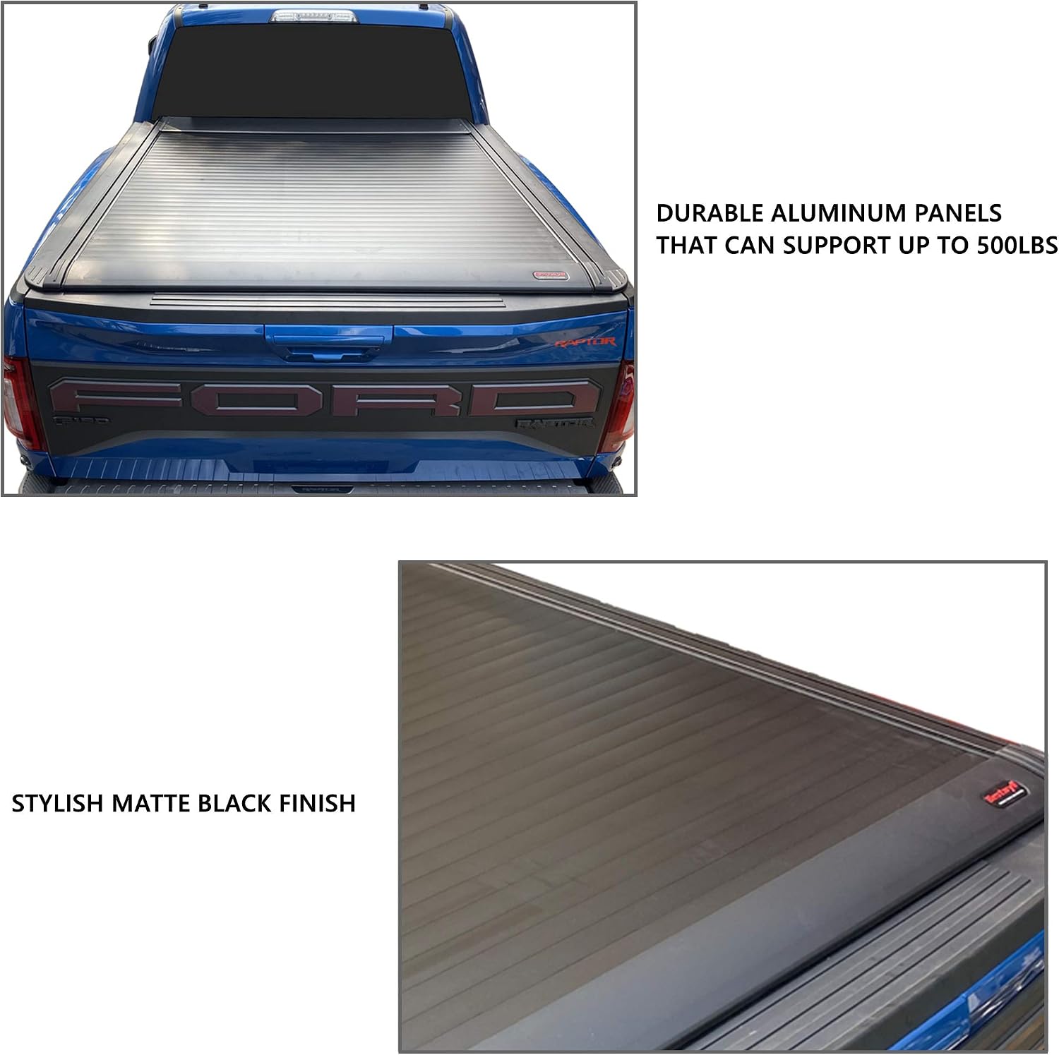 Electric Power Retractable Truck Bed Tonneau Cover Matte Black Custom fit 2019-2026 Dodge Ram 1500 5’7” Short Bed(do not fit rambox Style)