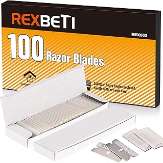 Sponsored Ad - REXBETI 100PCS Single Edge Razor Blades, Industrial Scraper Razor Blades, One Edge Razor Blade, Replacement...